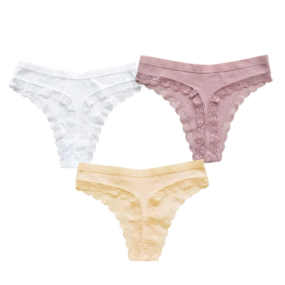 3Pcs/Set Cotton Panties Women G-string Female Underpants Sexy Lingerie Seamless Underwear Low Rise Panties M-XL Intimates