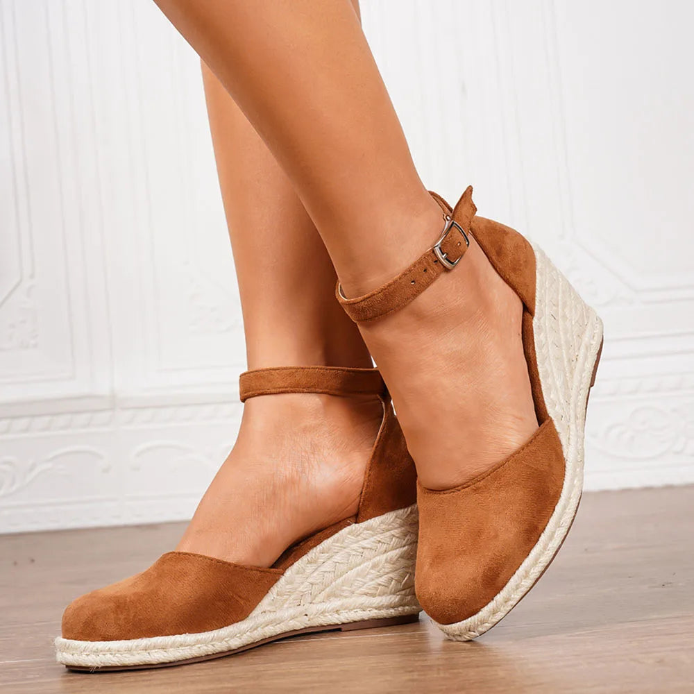 15 Colors Big Size 43 Summer Bohemian Espadrilles Sandals Women Beach Vacation Shoes Comfy Walk High Heels Wedges Sandals