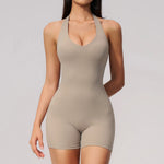 Yoga Jumpsuit Women's Short Tracksuit Yoga Set One-Piece Sportswear Women's Gym Rompers Workout Clothes Fitness Stretch Bodysuit