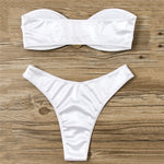 Sexy U Shaped Bandeau Bikinis Sets Mujer Strapless Swimwear Women Gold Swimsuit Bathing Suit Biquinis Brazilian Bikini Swim 2026