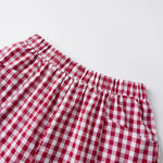 Summer Women's Loose Plaid Shorts Elastic Waist Wide Leg Shorts with Pockets Daily Lounge Casual Going Out Short Pants
