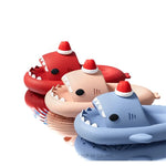 2pcs Detachable Fins Unisex Shark Slippers Charms Luminous In Dark Christmas Red Hat Halloween Pumpkin DIY Shoes Accessories