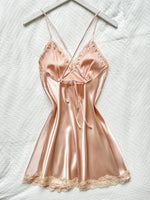 Women's V Neck Lace Nightdress Thin and Breathable Sleepwear Fashionable Halter Dress Pajama For Summer