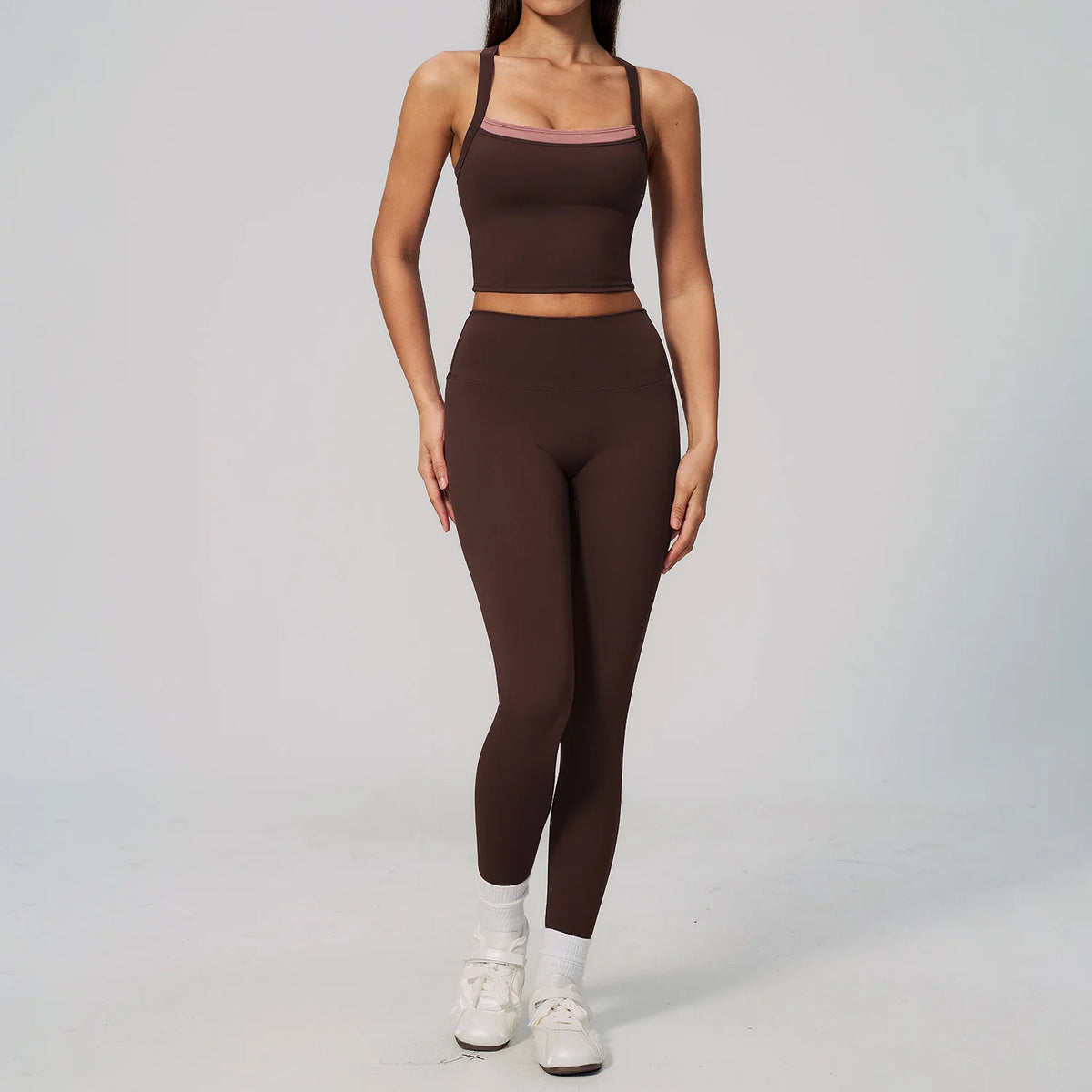 Yoga Set Women Tracksuit 2 Piece Gym Clothing Sportswear Running Tank Top Fitness Leggings Workout OutfitsAthletic Wear Suit