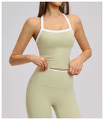 Women's Pilates Tank Top Push-Up Sports Bra Hollow Breathable Fitness Bras Gym Yoga Vest Running Tops High Strength Sportswear