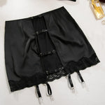 Toucheart Sexy Lingerie Set for Women Mesh Perspective Bra Set Lace Lace Splicing Sexy Hip-pack Skirt Sexy Underwear Garters Set