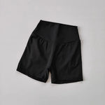 Nude High-Waisted Women's Yoga Fitness Shorts with Pockets Peach Hip Sports Fitness Running Training Gym Active Leggings