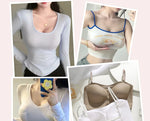 Women's Backless Thick Padded Push Up, Sticky Adhesive Bra Small Bust, Strapless Invisible Bralette Beach & Party Essential ABC