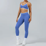 2PCS Yoga Suit Seamless Sports Set Gym Outfits Women Tracksuit Running Workout Clothes Sports Bra Athletic Wear Yoga Clothing