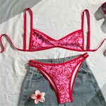 S - XL 2026 Sexy Printed High Leg Cut Bikini Female Swimsuit Women Swimwear Two-Pieces Bikini Set Bather Bathing Suit Swim V8037
