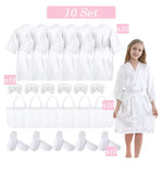 6-15 Set Muti Colors Spa Party Robe for Girls Kids Birthday Party Supplies Favors Spa Day Robes Gowns Sleepover Pyjama Party