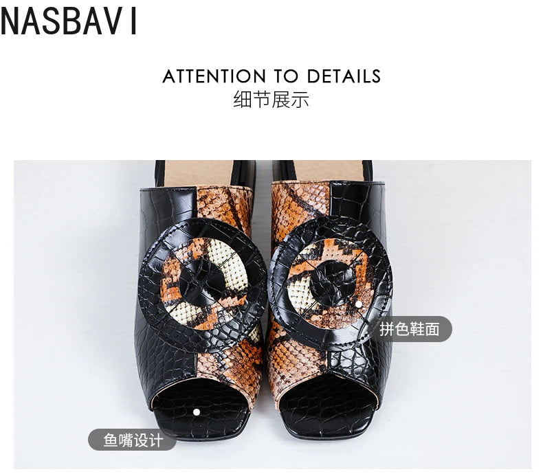 NASBAVI Out Outdoor Slippers Latest Luxury Shoes Women Designers Ladies Shoes and Sandals Wedding Shoes for Women Big Size 45 46