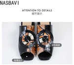 NASBAVI Out Outdoor Slippers Latest Luxury Shoes Women Designers Ladies Shoes and Sandals Wedding Shoes for Women Big Size 45 46