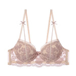Antique French Lace Underwire Bra | Retro Petite Deep V Plunge Set | Summer Non-Padded Lingerie | Sexy Bridal Push Up Effect