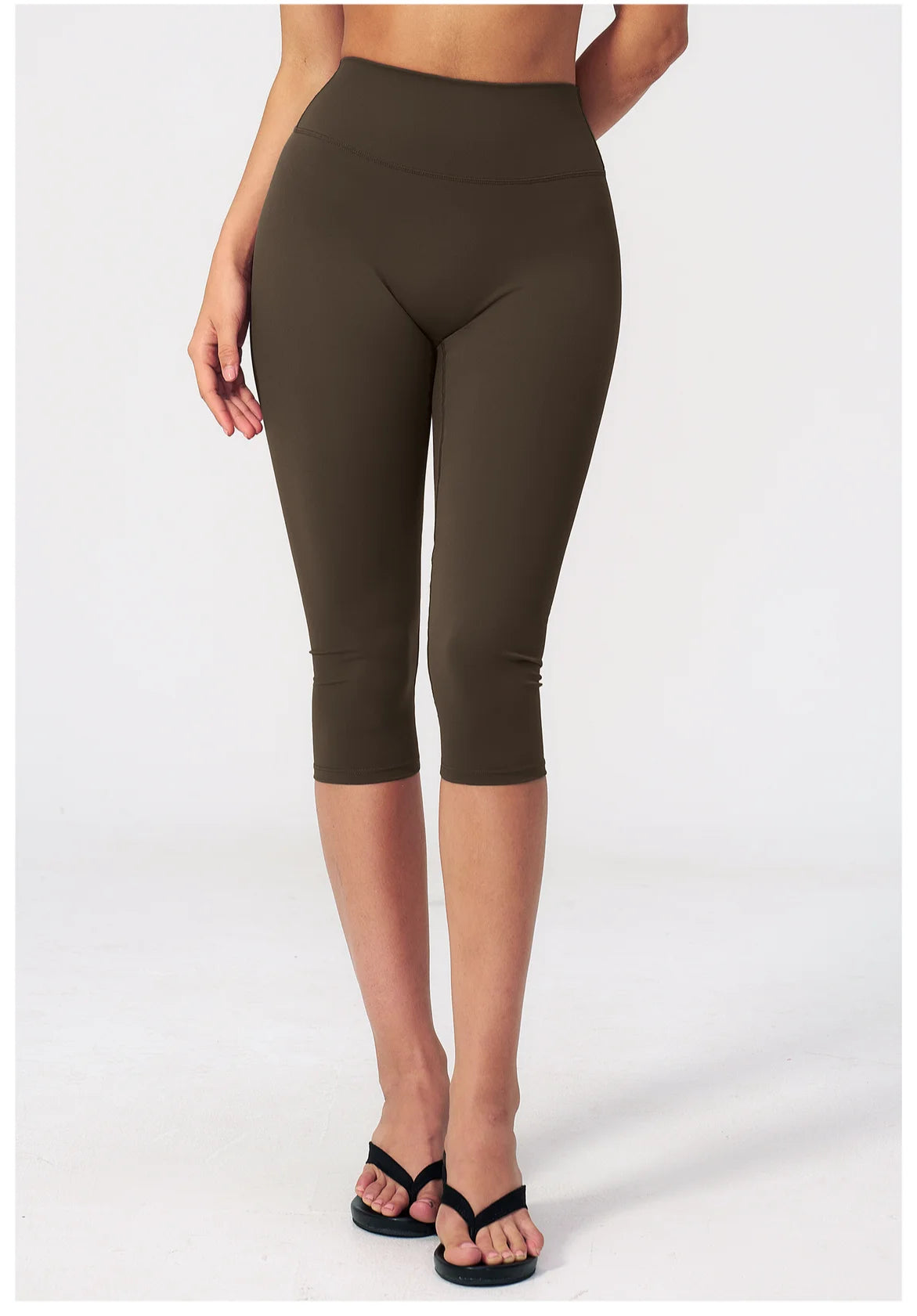 Yoga Pants Women Cropped Pants Sports Pants Fitness Leggings Tights Breathable Quick-drying High Waist Running Workout Pants
