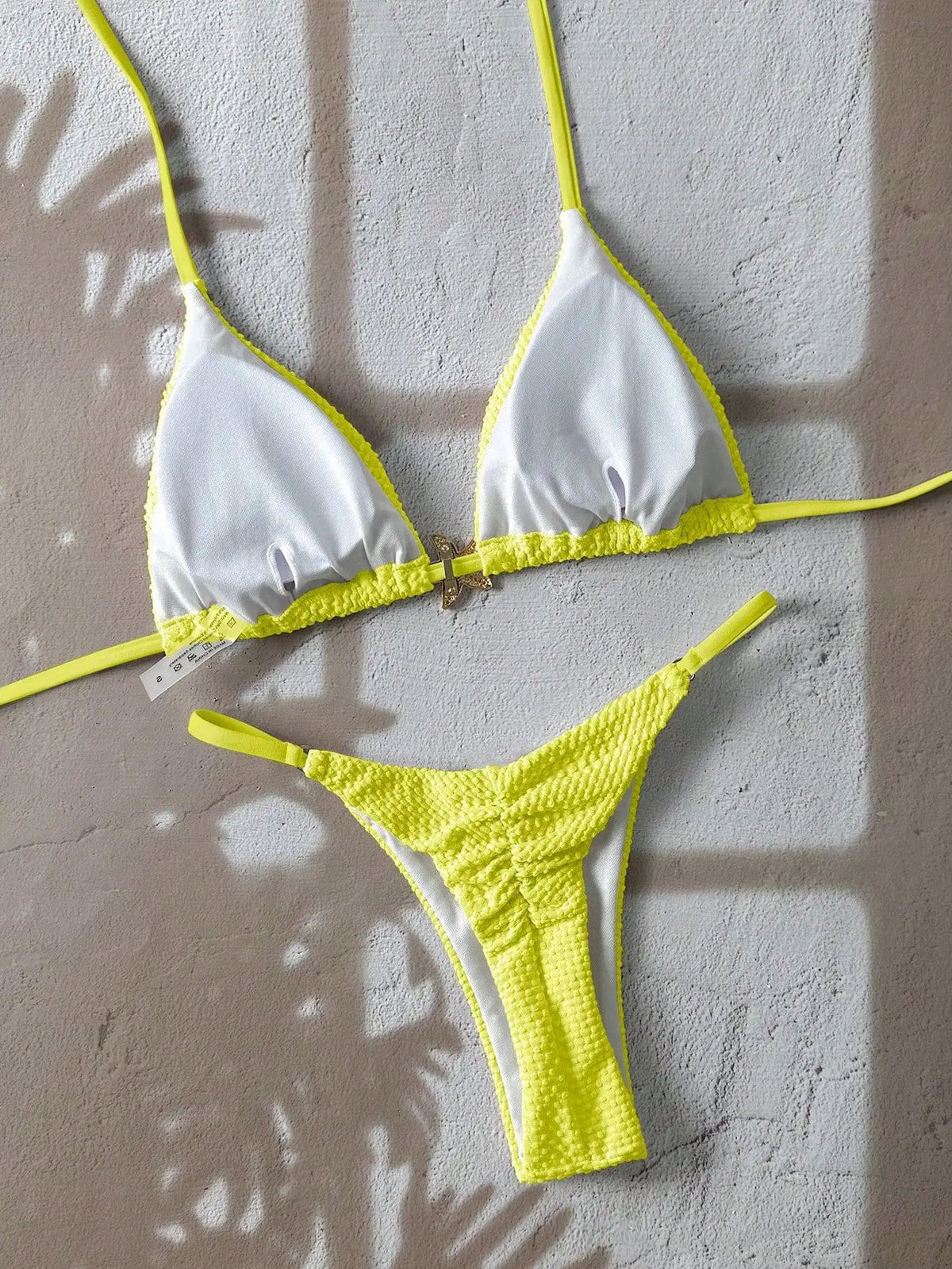 Sexy Metal Starfish Bikini Set Women Yellow Blue Push Up Bra Thong Swimsuit 2026 Summer Bathig Suit Bandage Holiday Swimwear