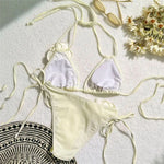 Sexy 3D Flower Black Triangle Bikinis Sets Micro Thong Swimsuit Women String Halter Bathing Suit Bikini 2026 Mujer Biquinis Swim