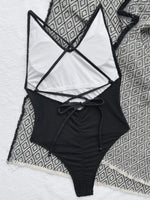 2026 V Neck Scrunch Butt Female Swimwear One Piece Swimsuit Women Backless Monokini Sexy High cut Bathing Suit Swim Bodysuit