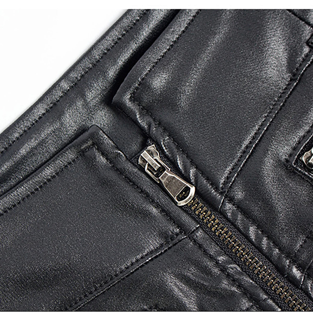 Women's Zipper Pu Leather Shorts High Waist Stretch Slim Lift Hip Motorcycle Shorts Summer Sexy Bodycon Black Leather Shorts