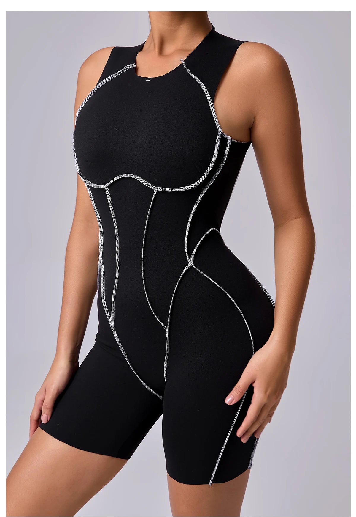 Yoga Jumpsuit Summer Short Sleeveless Sports Wear Gym Fitness Sports Bodysuit Women Dance Running Workout Clothes Yoga Jumpsuit