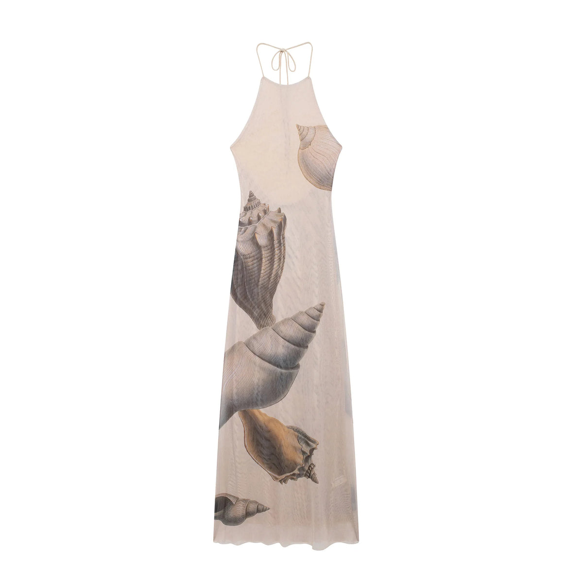 Summer Vacation Style Print Long Dresses Women Sexy Backless Slim Sleeveless Halter Neck Dress Fashion Casual Lady Beach Vestido