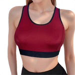 Women Sports Bra High Elastic Support Racerback Yoga Top Comfortable Breathable Workout Crop Top No Pads Underwear For Gym Yoga