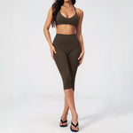 Women's Fitness Set Gym Tracksuit Breathable Sports Bra Flared Trousers Suit Workout Clothing Sportswear Female Athletic Wear
