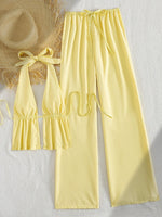 Sexy Yellow Bikini Set 2026 Women Pleate Push Up Bra Drawstring High Waist Swimsuit Beach Bathing Suit Holiday 2 Piece Swimwear