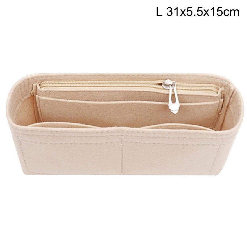 1PC Felt Insert Bag Organizer, Makeup Organizers, Liner Perfect for Brand Women's Handbags For And Cosmetic Bags〔Nest〕