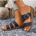 2026Summer Women Flat Sandals Solid Color Casual Comfortable Female FlatShoes