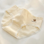 1/5PCS M-XL NEW Cute Cartoon Girl Student Underwear Cat Pants Mid-waist Graphene Cotton File Trackless Briefs Wholesale