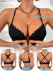 1Pcs Lace Butterfly Women's Sexy Bras French Front Closure Push up Bra Non-Padded Comfortable Versatile Back Design Top