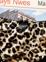 Hot Selling High-quality Sexy Women's Seamless And Steel Ring Two-piece Leopard Print Underwear Women's Lace Underwear Set B2046
