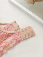 Women's Pink Lace Bra and Panty SetSoft Floral Lace Everyday Comfort Perfect for Casual Wear sexy Lingerie set B2631