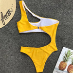 2026 Asymmetric One Shoulder Women Swimwear One Piece Swimsuit Female Monokini Bather High Cut Out Bathing Suit Swim Bodysuit