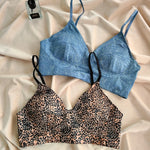Fashion Women Underwear Cowboy Vest Seamless Simple Bra Deep V Wireless Comfort Brassiere Classic Sling Lingerie Outer Wear