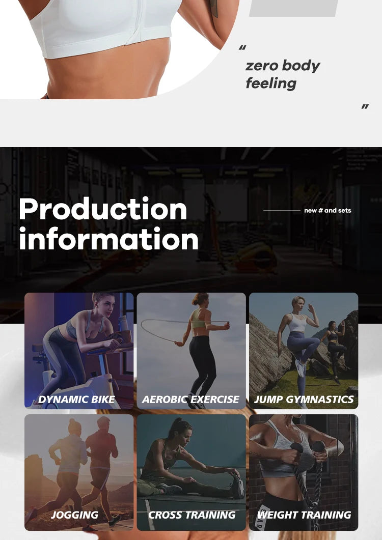 CZGUKE Yoga Fitness Bra Shock-absorbing Sports Bra Breathable and Quick Drying Training Running WOMEN'S Underwear