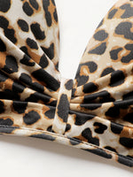 Hot Selling High-quality Sexy Women's Seamless And Steel Ring Two-piece Leopard Print Underwear Women's Lace Underwear Set B2046
