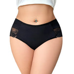 1pc Plus Size 1-4XL Sexy Women's Mid-rise Panties Patchwork Floral Female Underpants Lingerie Breathable Comfortable Lady Briefs