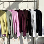 New Long Sleeve Yoga Shirt Top Women's Tight Fitness Wear Gym Clothes Sports Blouses Running Training Workout Pilates Yoga Shirt