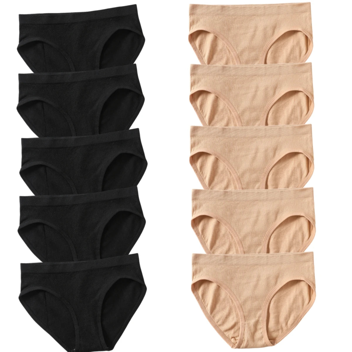 10Pcs/Set Seamless Panties Women Low Rise Panties Sports Briefs Underwear Comfort Underpants Female Sexy Lingerie