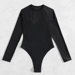DEKA Sexy Long Sleeves One Piece Swimwear Diamond Swimsuit Women Triangle Backless Crystal Decor ThongBikinis Set Bathing Suit