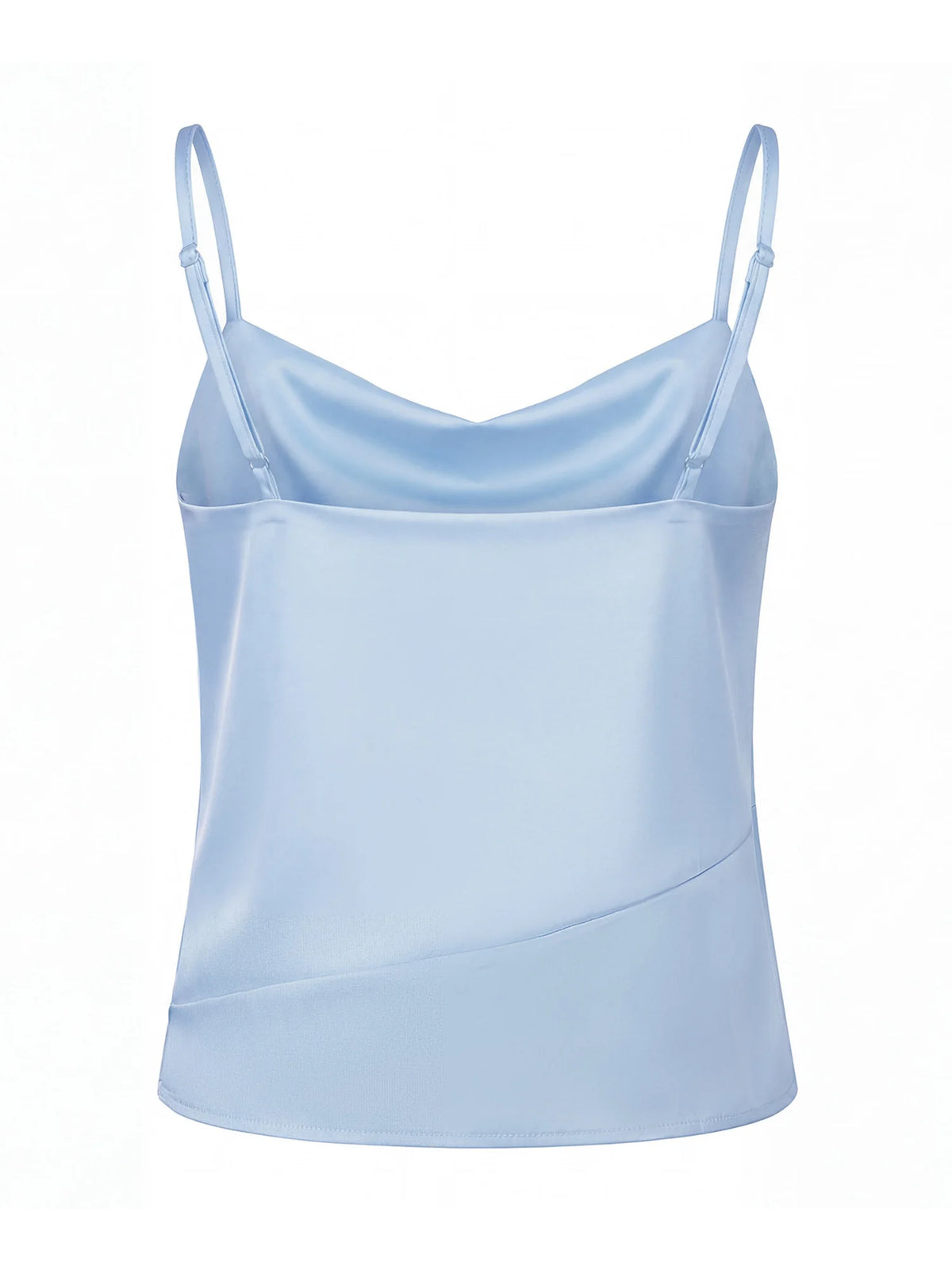 WomensTank Tops Solid Color Satin Cowl Neck Spaghetti Strap Going Out Vest Summer Daily Casual Elegant Camis Streetwear
