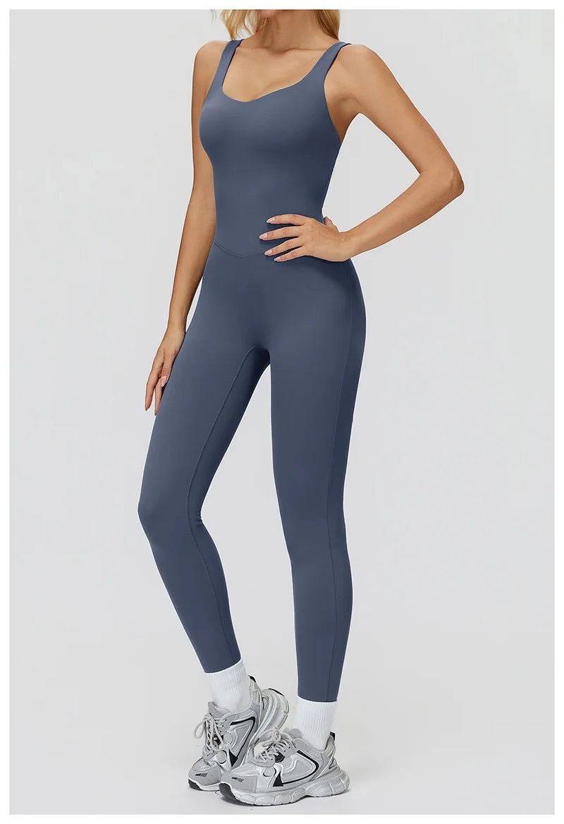 Women Yoga one-piece Jumpsuit Fitness Sports Overalls Gym Clothin Pilates Workout Clothes Outfit push-up Activewear Sportswear