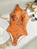 2026 Sexy Printed Swimsuit One Piece Hollow Swimwear Women Ring Linked Bathers Bathing Swimming Swim Suit Female Beachwear