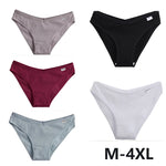 5Pcs Women Cotton Panties V-Belt Ladies Soft Female Sexy M-4XL Low-Rise Panties Bikini Underwear Comfortable Lingerie 2024