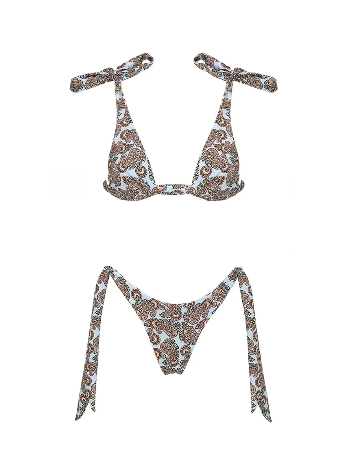 2026 Fashionable Boho Chic Bikini Set with Unique Paisley Design Perfect for Beach Wear and Pool Parties Summer Getaways