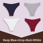 4Pcs Women's Cotton Briefs Seamless Women Sexy Panties Intimates Solid Color Breathable Underwear Female Low Waist Soft Lingerie