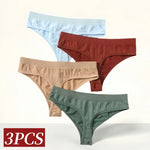 3Pcs/Set Thongs Women's G-String Sexy Female Seamless Underwear Breathable Panties Soft Sexy Lingerie Comfort Intimate