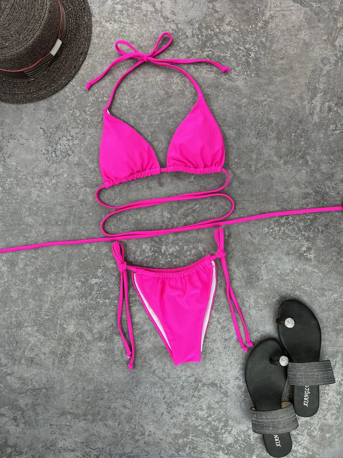 DEKA Brazilian Mini Micro Bikini Set Mujer Women Bandage Swimsuit Cross String Thong Swimwear Summer Beachwear Swim Suit